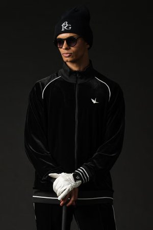 画像1: 1PIU1UGUALE3 GOLF ウノピゥウノウグァーレトレ ゴルフ VELOUR PIPING JACKET{-BFA}