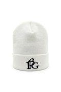 1PIU1UGUALE3 GOLF ウノピゥウノウグァーレトレ ゴルフ CUFFED KNIT BEANIE 113G LOGO{-BFA}