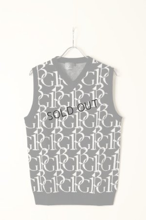 画像1: {SOLD}1PIU1UGUALE3 GOLF ウノピゥウノウグァーレトレ ゴルフ KNIT VEST 113G FULL LOGO {-BBA}