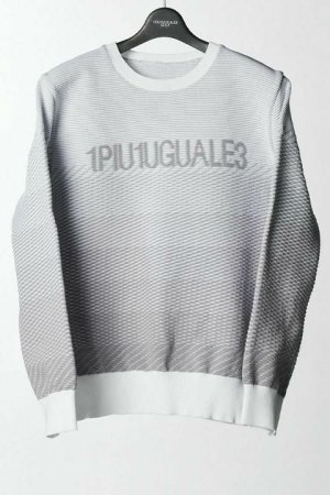 画像1: 【 ポイント10倍 】1PIU1UGUALE3 GOLF ウノピゥウノウグァーレトレ ゴルフ R-NECK KNIT GRADATION{-BCS}