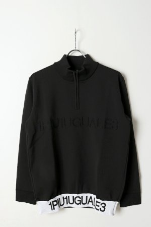 画像1: 【 ポイント10倍 】1PIU1UGUALE3 GOLF ウノピゥウノウグァーレトレ ゴルフ MOCK NECK KNIT LOGO RIB ZIP{-BCA}