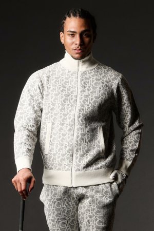 画像2: 1PIU1UGUALE3 GOLF ウノピゥウノウグァーレトレ ゴルフ KNIT TRACK JACKET{-BEA}