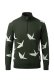画像1: 1PIU1UGUALE3 GOLF ウノピゥウノウグァーレトレ ゴルフ JACQUARD HALF-ZIP KNIT DANCING CRANE{-BFA} (1)