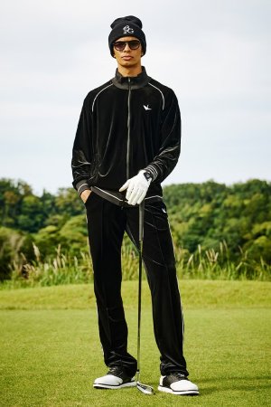 画像3: 1PIU1UGUALE3 GOLF ウノピゥウノウグァーレトレ ゴルフ VELOUR PIPING PANTS{-BFA}
