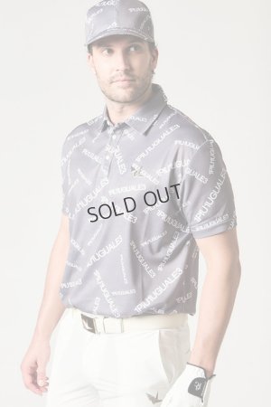 画像1: 1PIU1UGUALE3 GOLF ウノピゥウノウグァーレトレ ゴルフ S/S POLO RANDOM 1PIU1UGUALE3 LOGO{-BDS}