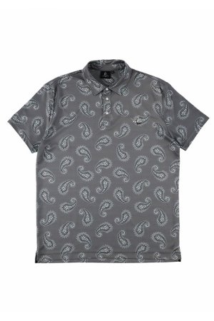 画像3: 【 ポイント10倍 】【24SS新作】1PIU1UGUALE3 GOLF ウノピゥウノウグァーレトレ ゴルフ S/S POLO PAISLEY{-BDS}