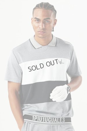 画像1: {SOLD}1PIU1UGUALE3 GOLF ウノピゥウノウグァーレトレ ゴルフ S/S POLO SPORTS BORDER{-BDS}