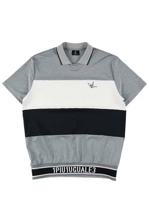 画像3: 【 ポイント10倍 】【24SS新作】 1PIU1UGUALE3 GOLF ウノピゥウノウグァーレトレ ゴルフ S/S POLO SPORTS BORDER{-BDS}