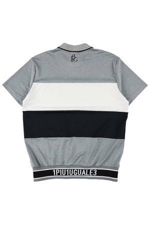 画像4: 【 ポイント10倍 】【24SS新作】 1PIU1UGUALE3 GOLF ウノピゥウノウグァーレトレ ゴルフ S/S POLO SPORTS BORDER{-BDS}