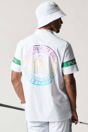画像1: 1PIU1UGUALE3 GOLF ウノピゥウノウグァーレトレ ゴルフ S/S MOCK NECK SPORTS{-BES}