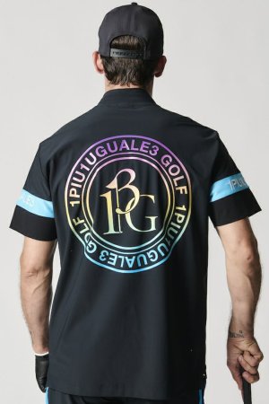 画像1: 1PIU1UGUALE3 GOLF ウノピゥウノウグァーレトレ ゴルフ S/S MOCK NECK SPORTS{-BES}