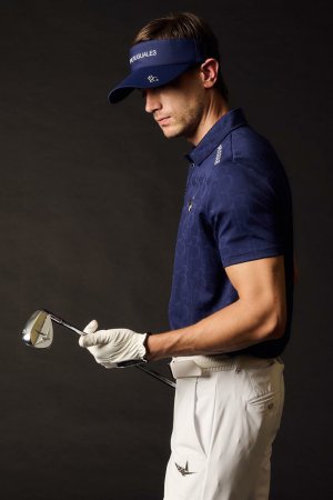 画像2: 1PIU1UGUALE3 GOLF ウノピゥウノウグァーレトレ ゴルフ JACQUARD POLO{-BFS}