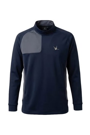 画像1: 1PIU1UGUALE3 GOLF ウノピゥウノウグァーレトレ ゴルフ L/S MOCK NECK SHOULDER PANEL{-BFA}