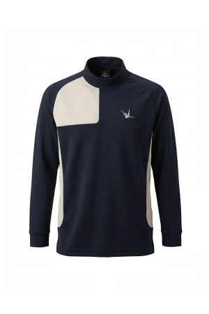 画像1: 1PIU1UGUALE3 GOLF ウノピゥウノウグァーレトレ ゴルフ L/S MOCK NECK SHOULDER PANEL{-BFA}
