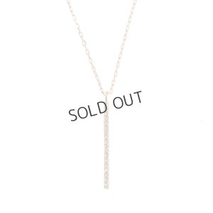 画像1: {SOLD}Hirotaka ヒロタカ Vertical Diamond Bar Necklace(Yellow Gold){-BJS}