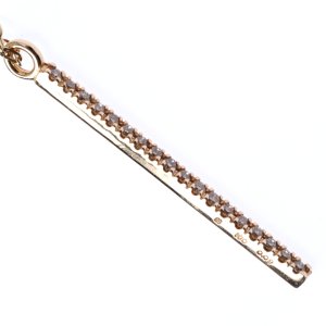 画像3: Hirotaka ヒロタカ Vertical Diamond Bar Necklace(Yellow Gold){-BJS}