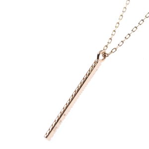 画像4: Hirotaka ヒロタカ Vertical Diamond Bar Necklace(Yellow Gold){-BJS}