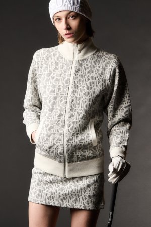 画像1: 1PIU1UGUALE3 GOLF ウノピゥウノウグァーレトレ ゴルフ（レディース） KNIT TRACK JACKET{-BEA}