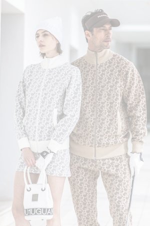 画像4:   1PIU1UGUALE3 GOLF ウノピゥウノウグァーレトレ ゴルフ（レディース） KNIT TRACK JACKET{-BEA}