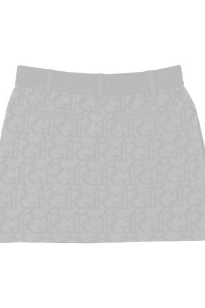 画像7:   1PIU1UGUALE3 GOLF ウノピゥウノウグァーレトレ ゴルフ（レディース） KNIT TRACK SKIRT{-BEA}
