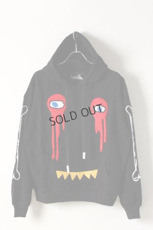 画像1: {SOLD}Haculla ハキュラ I HAVE NO LEGS SHOULDER HOODIE{HA08AI-KH27-BLK-AIA}