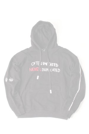 画像1:   Haculla ハキュラ OFTEN IMITATED DROP SHOULDER HOODIE{HA08AI-KH29-BLK-AIA}