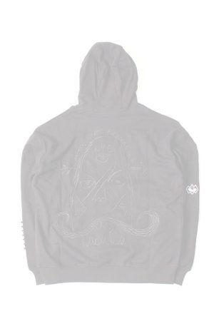 画像2:   Haculla ハキュラ OFTEN IMITATED DROP SHOULDER HOODIE{HA08AI-KH29-BLK-AIA}