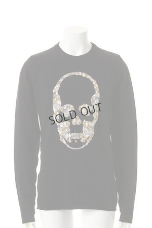 画像1: {SOLD}lucien pellat-finet ルシアン ペラフィネ CUBIST EMBROIDERY SKULL ROUND NECK{-AEA}