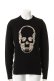 画像1: {SOLD}lucien pellat-finet ルシアン ペラフィネ CUBIST EMBROIDERY SKULL ROUND NECK{-AEA} (1)