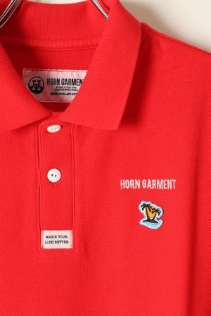 画像2: 【 50%OFF セール｜17,600円→8,800円】 HORN GARMENT ホーンガーメント Del Mar Polo | MEN{HCM-2A-AP01-RED-BBS}