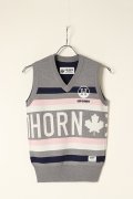 HORN GARMENT ホーンガーメント Maple Score Knit Vest{HCW-1C-AB04-GRY-BAA}