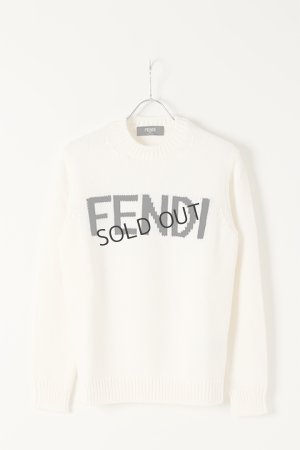 画像1: {SOLD}FENDI フェンディ FENDI MENS SWEATER{HFENFZZ387A3M3-WHT-BJA}