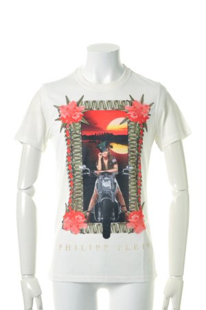 画像1: PHILIPP PLEIN HOMME フィリッププレインオム t-shirt "pinup biker"{-ACA}