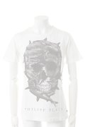   PHILIPP PLEIN HOMME フィリッププレインオム t-shirt “black skull”{-AES}