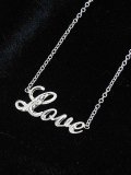 Maxi マキシ Silver Love Name Necklace{-}