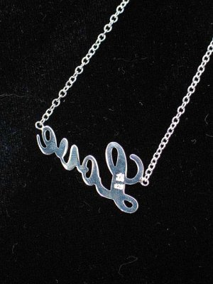 画像2: Maxi マキシ Silver Love Name Necklace{-}