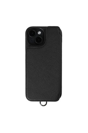 画像1: DEMIU デミュウ POCHE FLAT/iPhone15/ブラック{DU-PFL16BK}