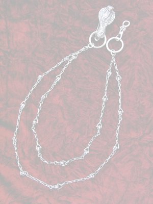 画像1:  {SOLD} ★別注限定商品★ haraKIRI×underbar ハラキリ×アンダーバー 限定髑髏ウォレットチェーン スモール髑髏{-}