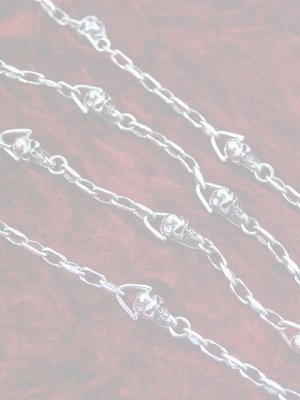 画像3:  {SOLD} ★別注限定商品★ haraKIRI×underbar ハラキリ×アンダーバー 限定髑髏ウォレットチェーン スモール髑髏{-}