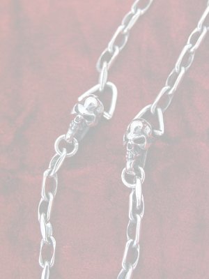 画像4:  {SOLD} ★別注限定商品★ haraKIRI×underbar ハラキリ×アンダーバー 限定髑髏ウォレットチェーン スモール髑髏{-}