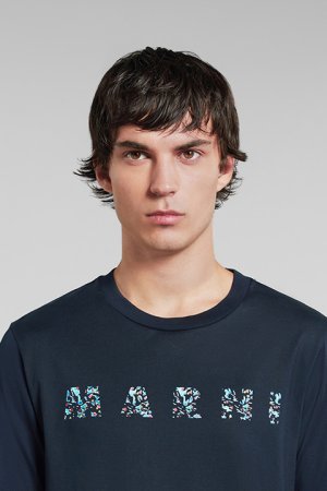 画像3: 【 30%OFF セール59,400円→41,580円】 MARNI マルニ オーガニックコットン製Tシャツ、Marniプリント入り{HUMU0198PQUSCW21FLB99-BDS}