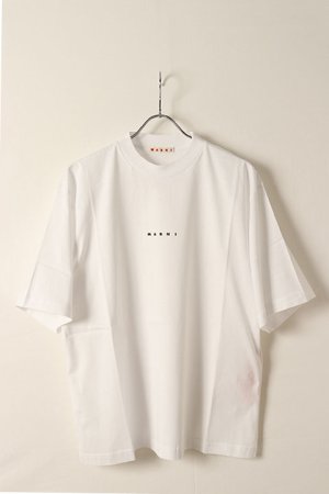 画像5: 【 30%OFF セール49,500円→34,650円】 MARNI マルニ ロゴ入りオーガニックコットン Tシャツ(ボクシーフィット){HUMU0223P1USCS87LOW01-BDS}