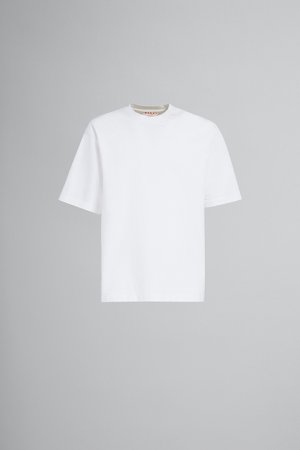 画像5: 【24SS新作】MARNI マルニ ホワイト マルニパッチ付き オーガニックコットン製オーバーサイズTシャツ{HUMU0287X0UTC32300W01-BDS}