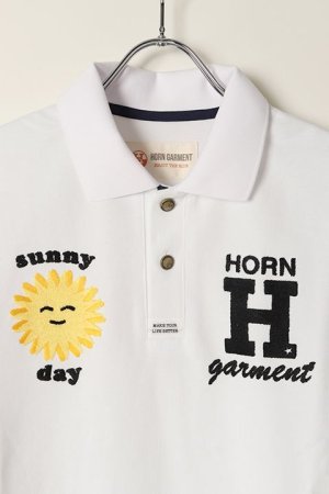 画像2: 【 50%OFF セール｜30,800円→15,400円】 HORN GARMENT ホーンガーメント Polo{HVM-1C-AP32-WHT-BAA}