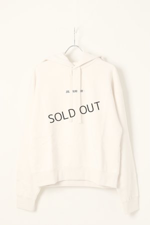 画像1: JIL SANDER ジルサンダー フード付きロゴスウェットシャツ（レディース）{J40GU0002-J20010-279DUNE-BCS}