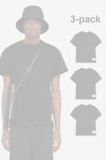   JIL SANDER ジルサンダー 3枚パック S/S Tシャツ {J47GC0001-J45048-001BLK-BCS}  :J47GC0001-BLK 
