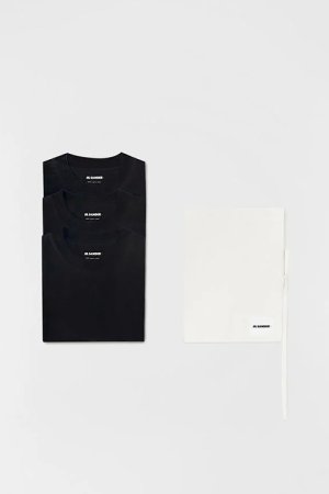 画像4: 【 10%OFF セール66,000円→59,400円】 JIL SANDER ジルサンダー 3枚パック S/S Tシャツ{J47GC0001-J45048-001BLK-BCS}