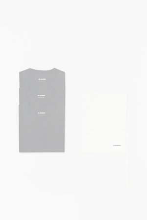 画像4:   JIL SANDER ジルサンダー 3枚パック S/S Tシャツ {J47GC0001-J45048-001BLK-BCS}  :J47GC0001-BLK 