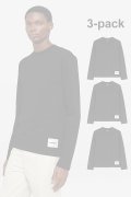   JIL SANDER ジルサンダー 3枚パック L/S Tシャツ {J47GC0002-J45048-001BLK-BCS}  :J47GC0002-BLK 