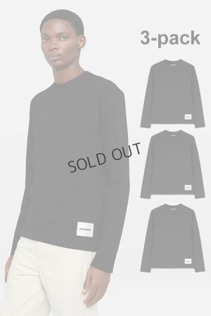 画像1: {SOLD}JIL SANDER ジルサンダー 3枚パック L/S Tシャツ{J47GC0002-J45048-001BLK-BCS}